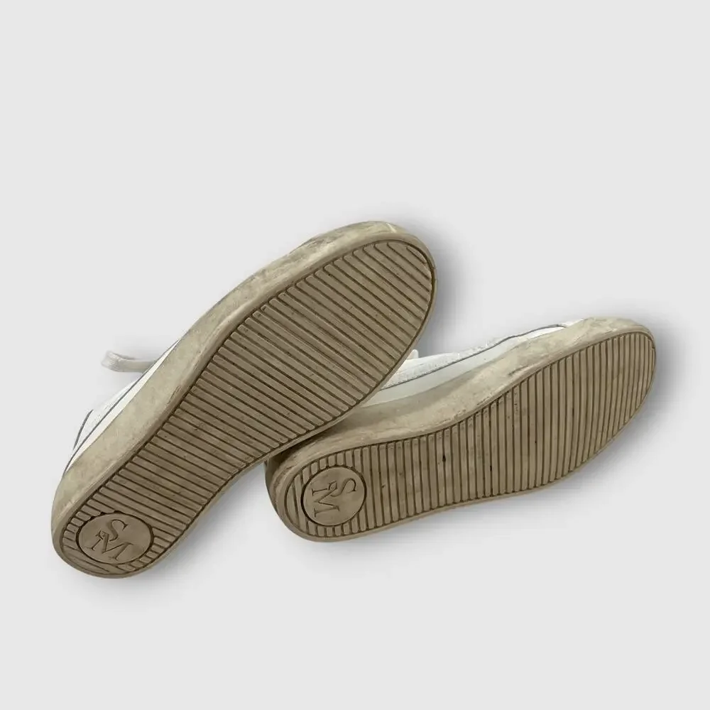 Sans Matin White Leather Low Top Sneakers Size EU 38